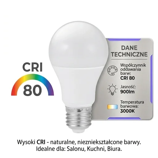 Żarówka LED Eco Light EC79301 współczynnik CRI 80 zdjęcie produktowe