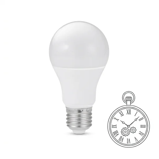 Żarówka LED Eco Light EC79301 żywotność 20000 godzin ikona zegara zdjęcie produktowe