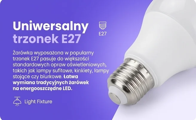 Żarówka LED Eco Light EC79548 z wyeksponowanym gwintem E27, zdjęcie katalogowe
