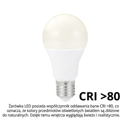 Żarówka LED E27 GS 15W 1400lm - 3000K KOBI 001182 współczynnik CRI powyżej 80