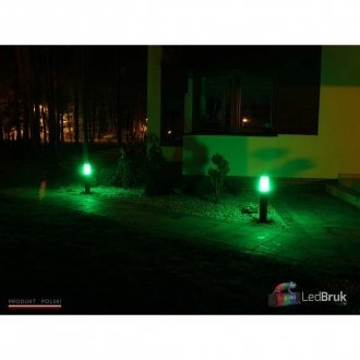Lampa ogrodowa LED 24V kwadrat 50cm czarna - RGB + biała zimna