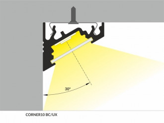 Profil aluminiowy LED narożny CORNER10 czarny TOPMET - 1m