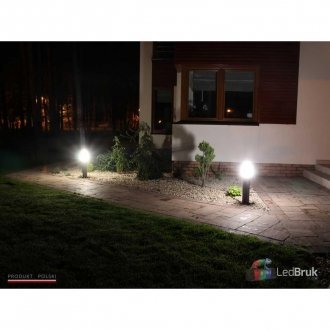 Lampa ogrodowa LED 24V kwadrat 80cm czarna - Biała zimna
