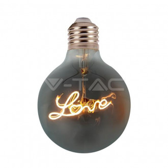 Żarówka LED V-TAC 5W E27 LOVE Filament G125 Amber VT-2205 2200K 70lm