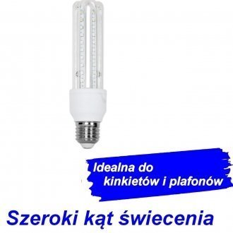 Żarówka LED E27 9W 230V 48xSMD2835 CCD rurkowa - biała ciepła