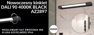 Nowoczesny kinkiet DALI 90 4000K BLACK AZ2897