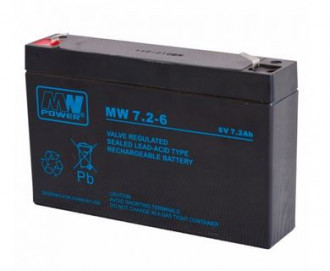 Akumulator AGM 6V 7,2Ah MW 7.2-6