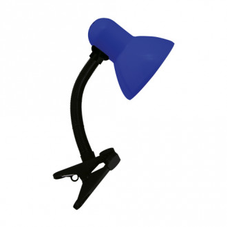 Lampa z klipsem biurkowa niebieska TOLA E27