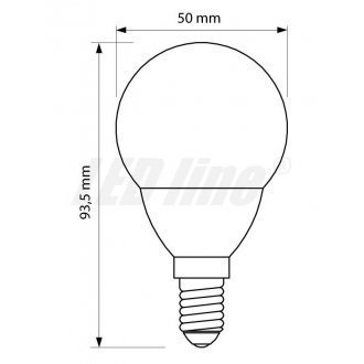 Żarówka LED E14 4W 12 x SMD2835 bańka LedLine® - biała ciepła