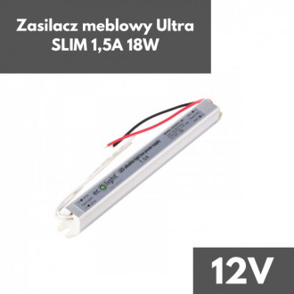 Zasilacz meblowy Ultra SLIM 1,5A 18W 12V