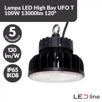 Lampa LED High Bay UFO T 100W 13000lm 120° - oprawa przemysłowa - biała dzienna