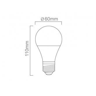 Żarówka - lampa LED E27 10W A60  LEDOM - biała dzienna 4000K