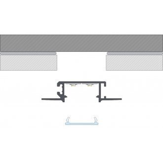 Profil aluminiowy do taśm LED - ZATI - srebrny anodowany - 1 metr