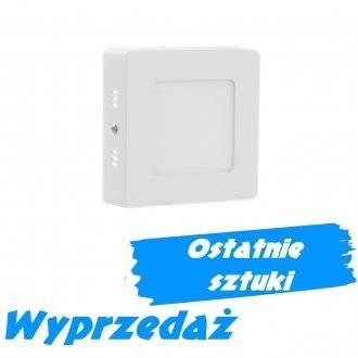 Plafon LED 6W SOLID kwadratowy, natynkowy - biała ciepła