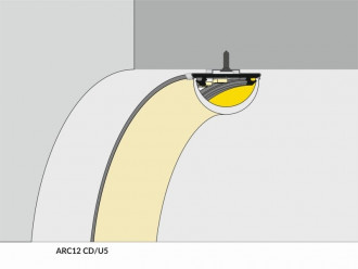 Profil elastyczny LED ARC12 srebrny - 1m