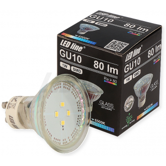 Żarówka LED GU10 230V 1W SMD 2835 LedLine® - biała zimna