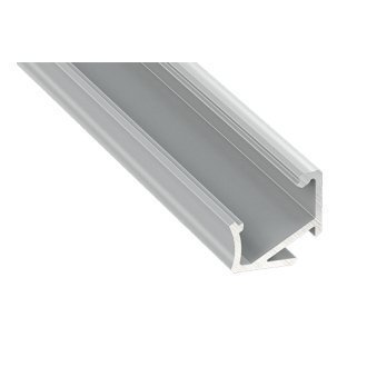 Profil aluminiowy narożnikowy do taśm LED LUMINES typ H - srebrny - 1 metr