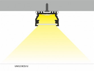 Profil aluminiowy LED UNI12 surowy TOPMET - 1m