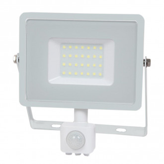 Lampa zewnętrzna LED V-TAC 30W SAMSUNG CHIP Czujnik Ruchu Funkcja Cut-OFF Biały VT-30-S 3000K 2400lm 5 Lat Gwarancji PROMOCJA