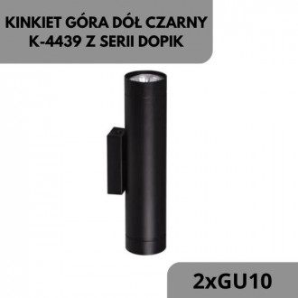 Kinkiet góra dół czarny K-4439 z serii DOPIK 2xGU10