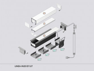Profil aluminiowy LED LINEA-IN20 srebrny TOPMET - 2m