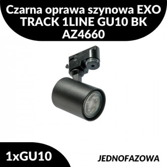 Czarna oprawa szynowa EXO TRACK 1LINE GU10 BK AZ4660