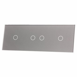 Panel szklany Livolo 70121-64 - 1+2+1 - srebrny