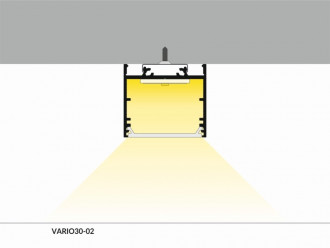 Profil natynkowy VARIO30-02 czarny TOPMET - 1m
