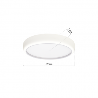Biały okrągły plafon natynkowy LED 36W GEA CCT