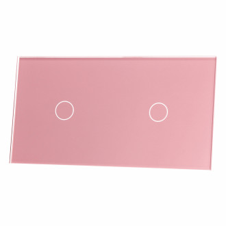 Panel szklany Livolo 7011-67 - 1+1 - różowy