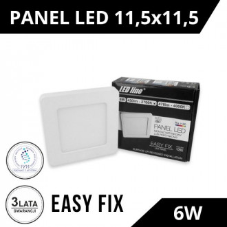 Panel LED line EasyFix kwadrat 6W 450lm 2700K biała ciepła