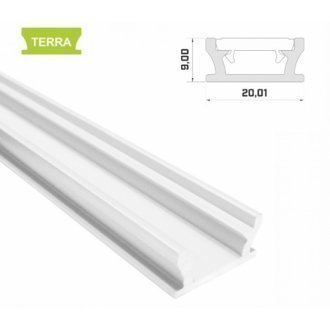 Profil LED podłogowy LUMINES Typ Terra - Biały lakierowany 2m