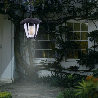Lampa ogrodowa wisząca FOX BLACK 1xE27