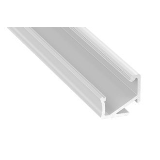 Profil aluminiowy narożnikowy do taśm LED LUMINES typ H - biały - 2 metry