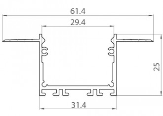 Profil LED aluminiowy P22-7 biały - 2m