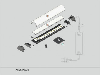 Profil elastyczny LED ARC12 srebrny - 2m