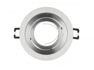 Oprawa aluminiowa okrągła ruchoma srebrny szczotkowany - OROSA