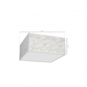 Lampa sufitowa SENSO White/Gold kwadrat 400mm 2xE27