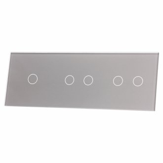 Panel szklany Livolo 70122-64- 1+2+2 - srebrny