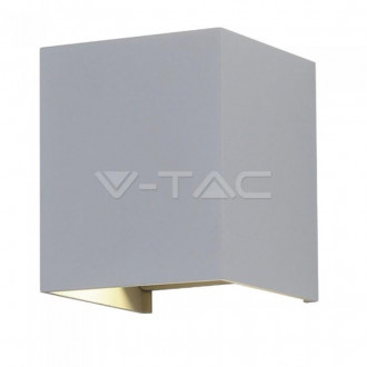 Kinkiet Ścienny V-TAC 12W LED Góra/Dół Regulowany Chip BRIDGELUX VT-759-12 4000K Szary Kwadrat IP65 1100lm