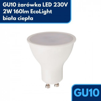 żarówka LED 230V 2W 160lm Ecolight GU10- biała ciepła