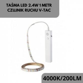 Taśma LED 2.4W 1 Metr czujnik ruchu V-TAC - Biała neutralna