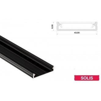 Profil LED aluminiowy - LUMINES Typ Solis Czarny anodowany 1m