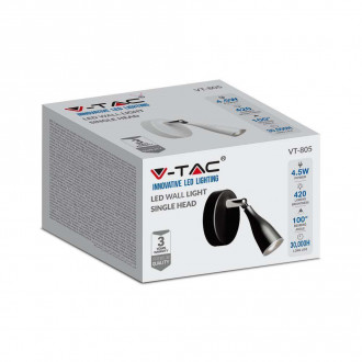 Kinkiet V-TAC 4.5W LED Biały VT-805 4000K 420lm 3 Lata Gwarancji