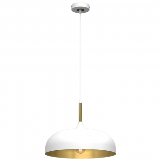 Lampa wisząca LINCOLN WHITE/GOLD 35cm