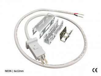 NEON LED SIDELIGHT 6x12mm | przewód przyłączeniowy | transparent wire connector ( 1pcs )